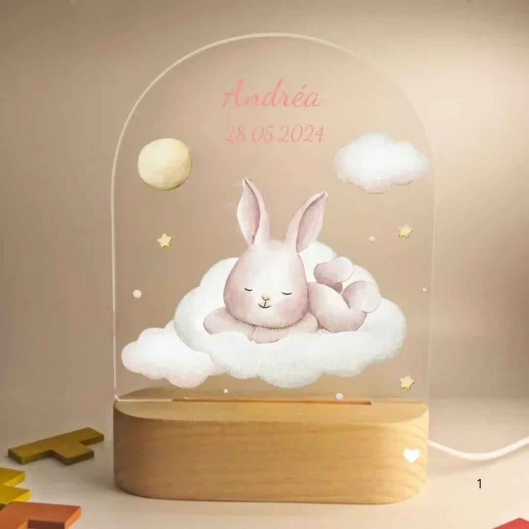 Nachtlamp met Naam voor Kinderen LED Zacht en Warm
