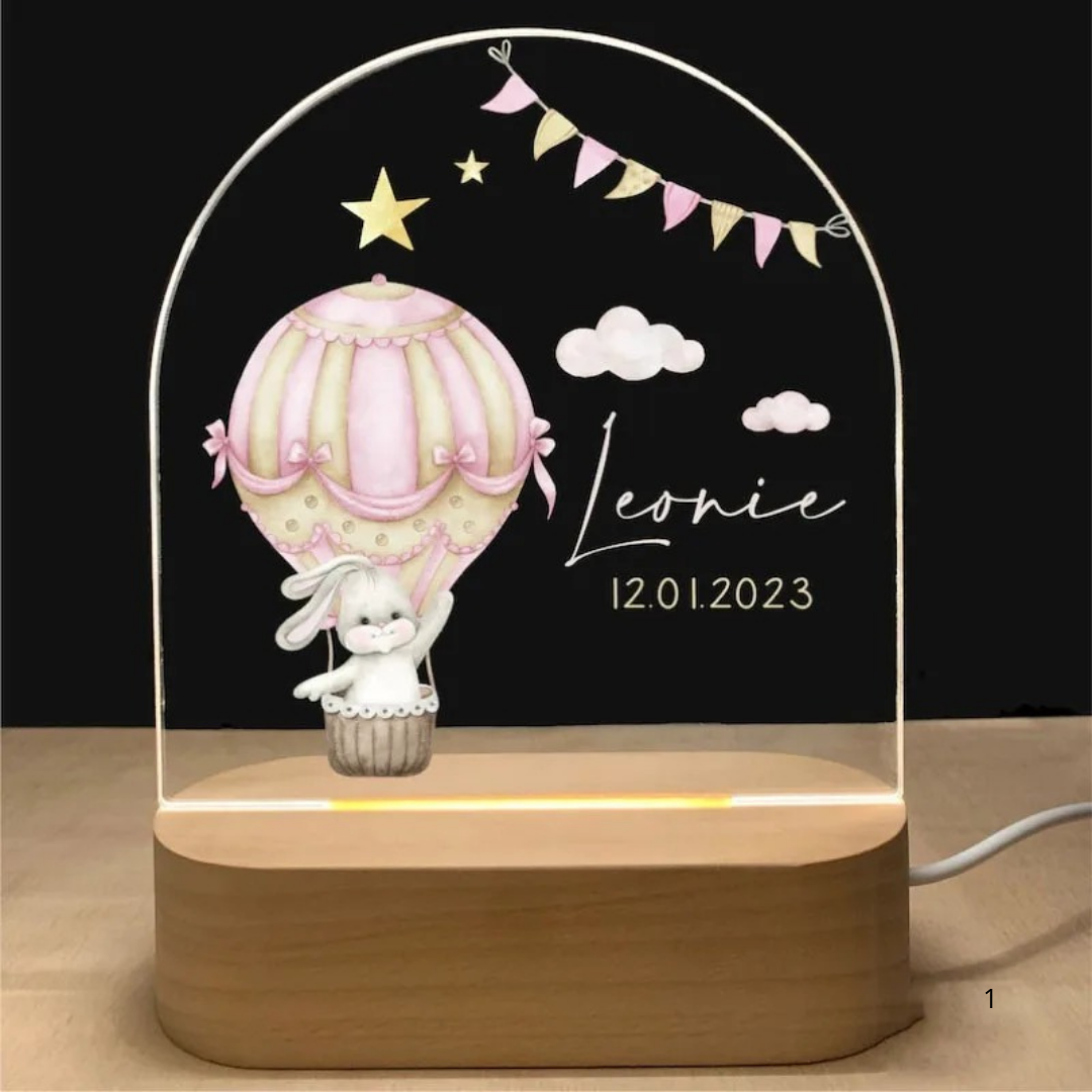 Nachtlamp met Naam voor Kinderen LED Zacht en Warm
