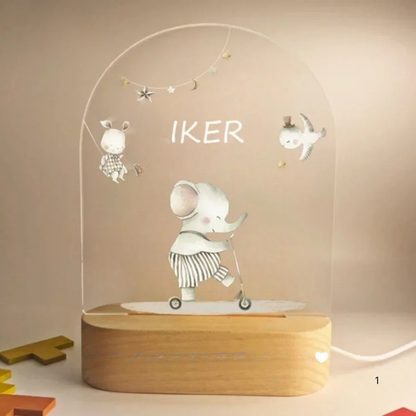 Nachtlamp met Naam voor Kinderen LED Zacht en Warm