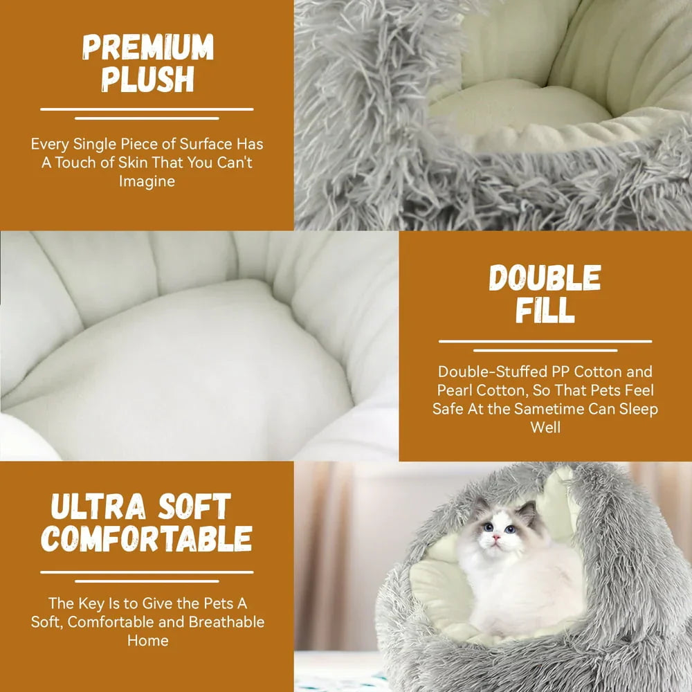 SnugglePaw™ - Luxe Huisdierenbed voor Honden en Katten