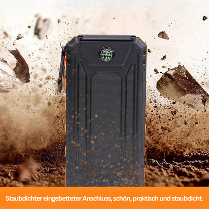 Zonne Powerbank met Zaklamp Waterdicht en Draagbaar