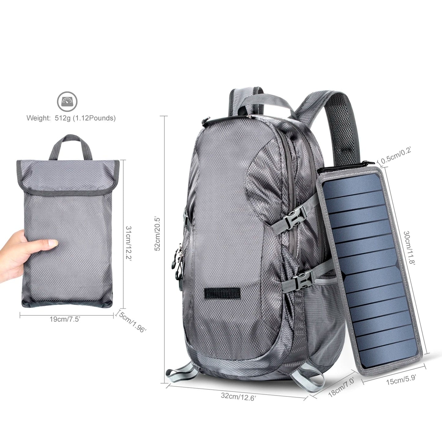 Lichtgewicht Rugzak 30L Waterbestendig met USB Oplaadpoort