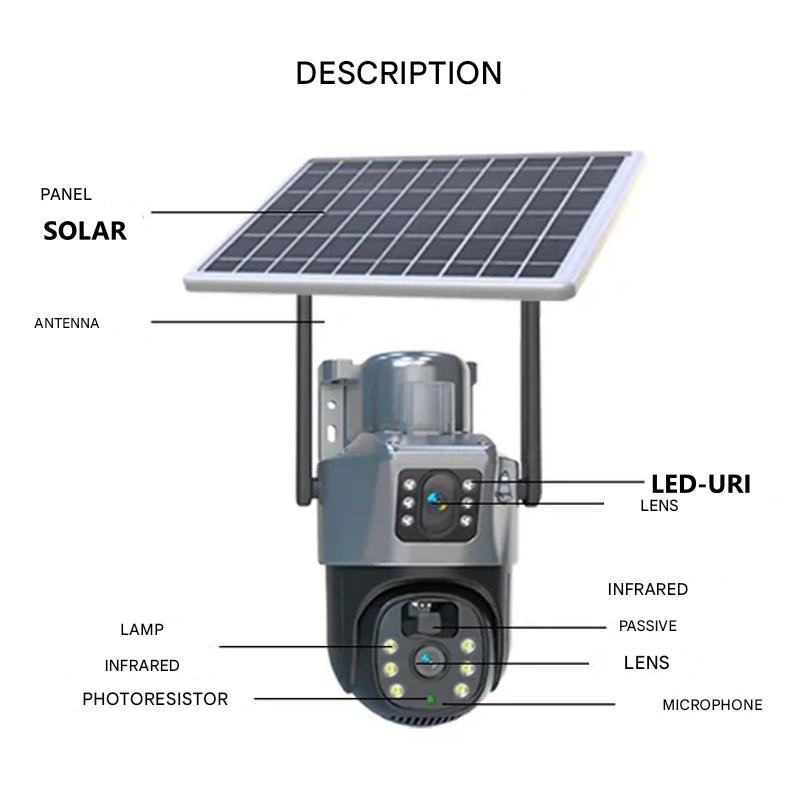 SolarScope 4K - Draadloze 4K-beveiligingscamera met zonnepaneel | 360°-zicht, 10x zoom en bewegingsdetectie via app 3