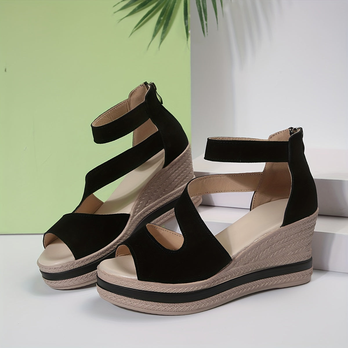 Solemio™ – Dames Sandalen met Hak Ademend Ontwerp en Rugzipper-4