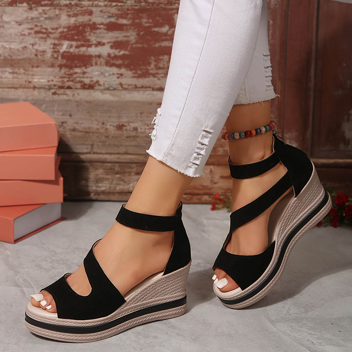 Solemio™ – Dames Sandalen met Hak Ademend Ontwerp en Rugzipper-2