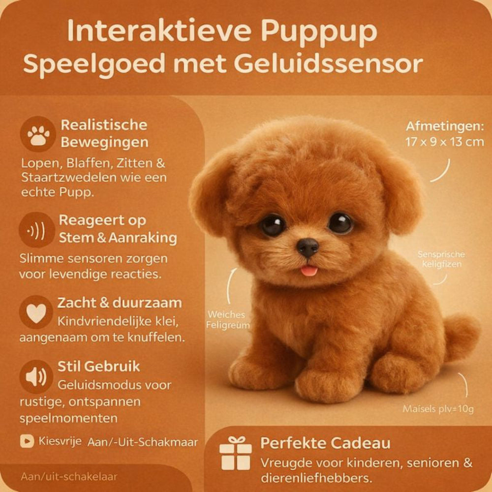 Interactieve Pluche Hond Speelgoed Realistisch Bewegend