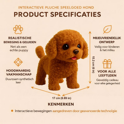 Interactieve Pluche Hond Speelgoed Robot met Beweging