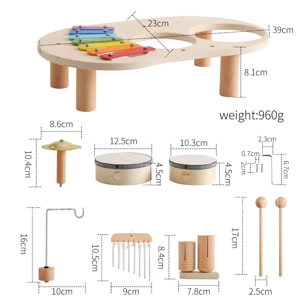 Houten Muziekinstrumenten Set voor Peuters