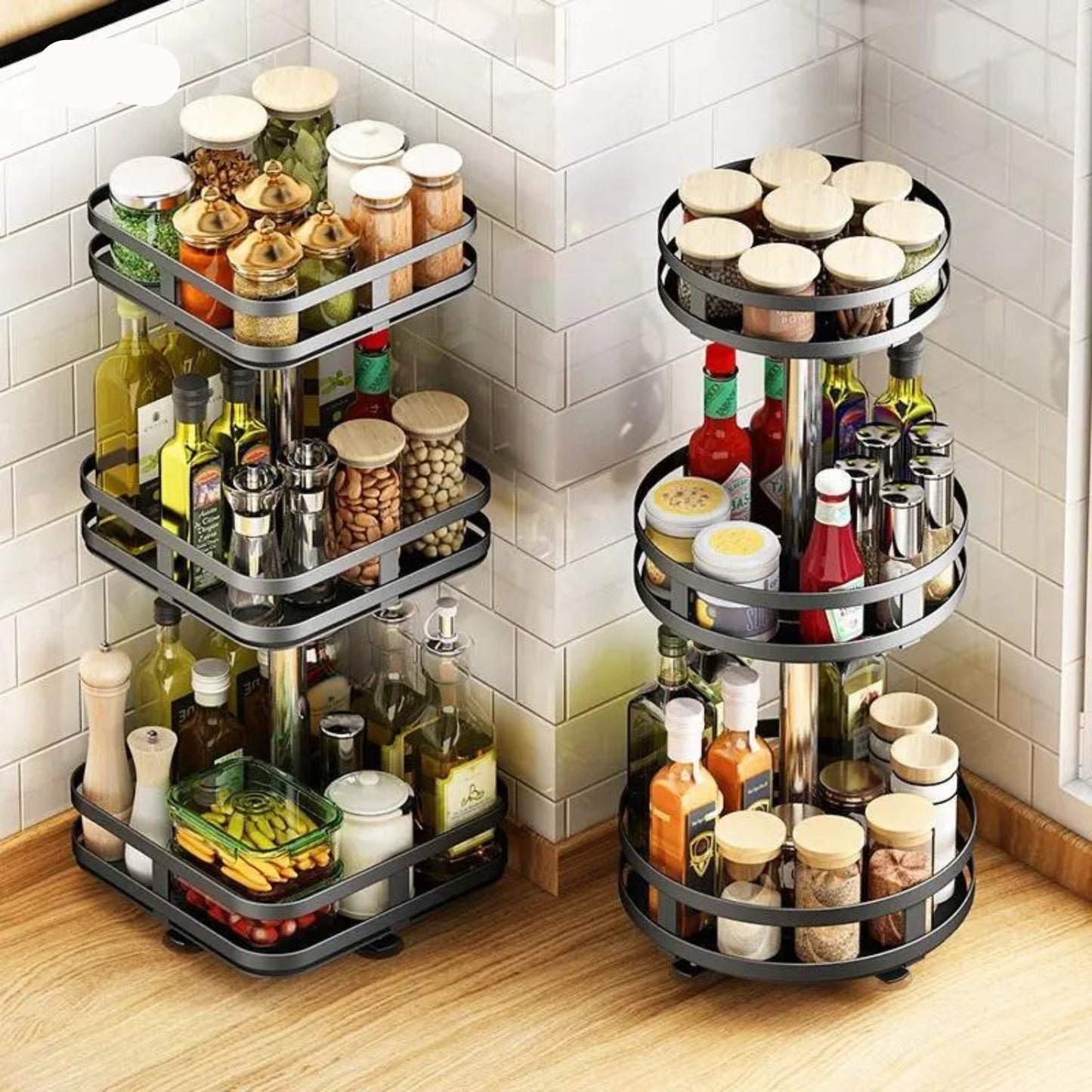 Roterend Opbergrek Luxe 360° Draaiend voor Keuken en Badkamer
