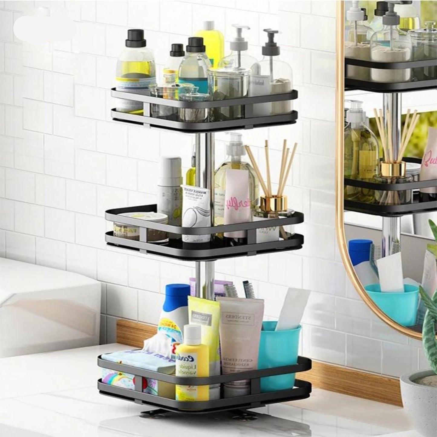 Roterend Opbergrek Luxe 360° Draaiend voor Keuken en Badkamer