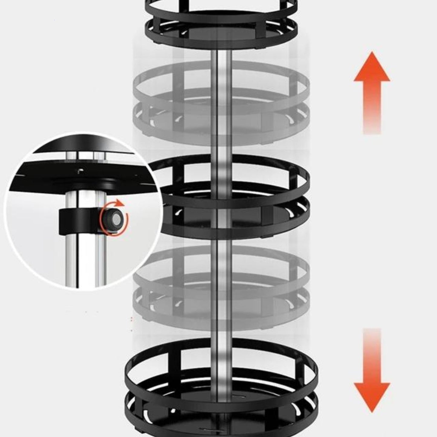 Roterend Opbergrek Luxe 360° Draaiend voor Keuken en Badkamer