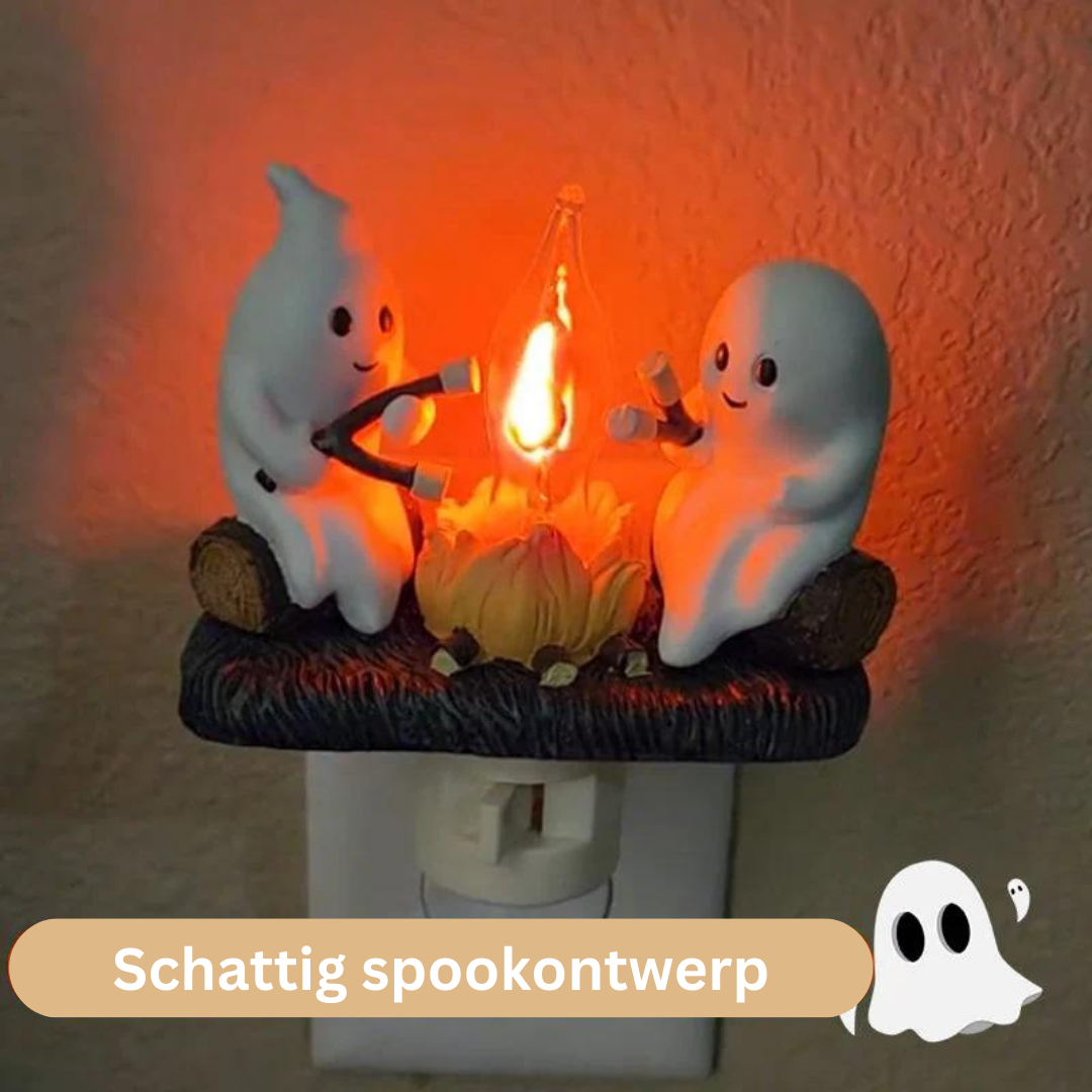 Nachtlampje met Flikkerend Vuur Effect Realistisch Kampvuur Simulatie