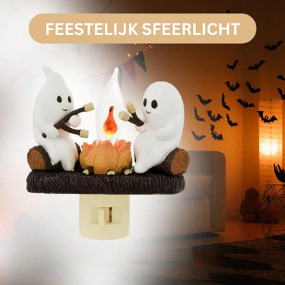 Nachtlampje met Flikkerend Vuur Effect Realistisch Kampvuur Simulatie