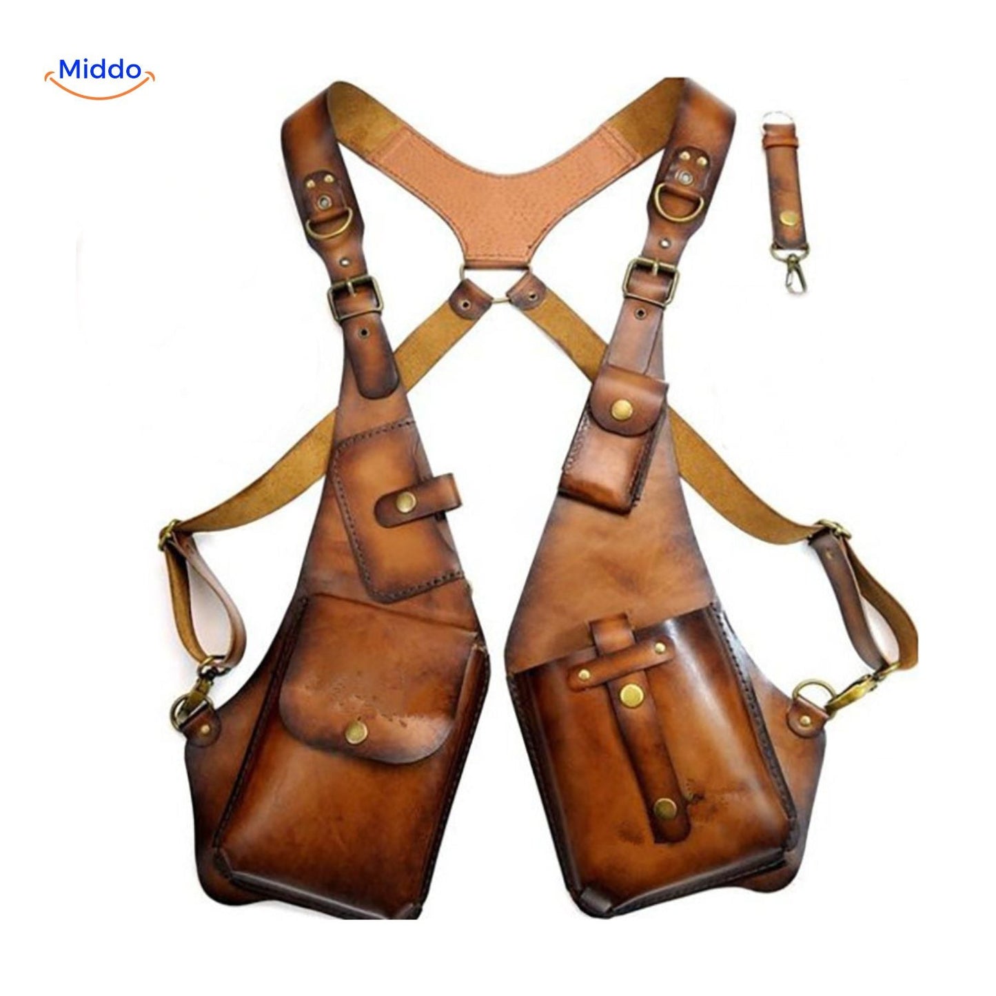 Leren Schouderholster Retro Stijl Veelzijdig