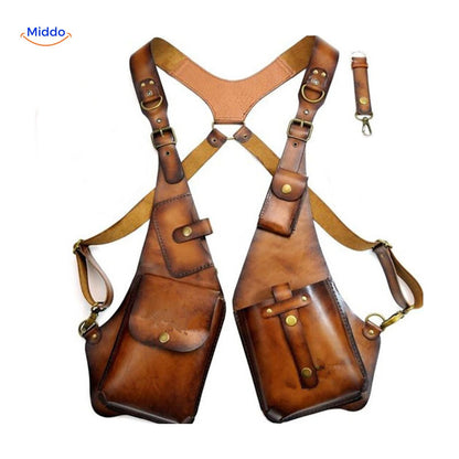 Leren Schouderholster Retro Stijl Veelzijdig