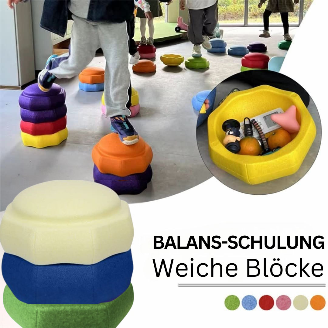 Kleurrijke Stapstenen voor Kinderen met Balans en Spelfunctie