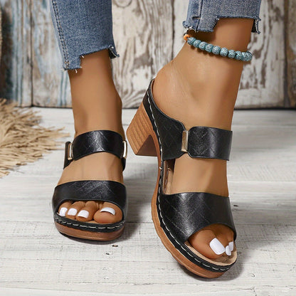 StyleVita™ – Dames Sandalen met Blokhak en Ademend Comfort voor Zomer-2