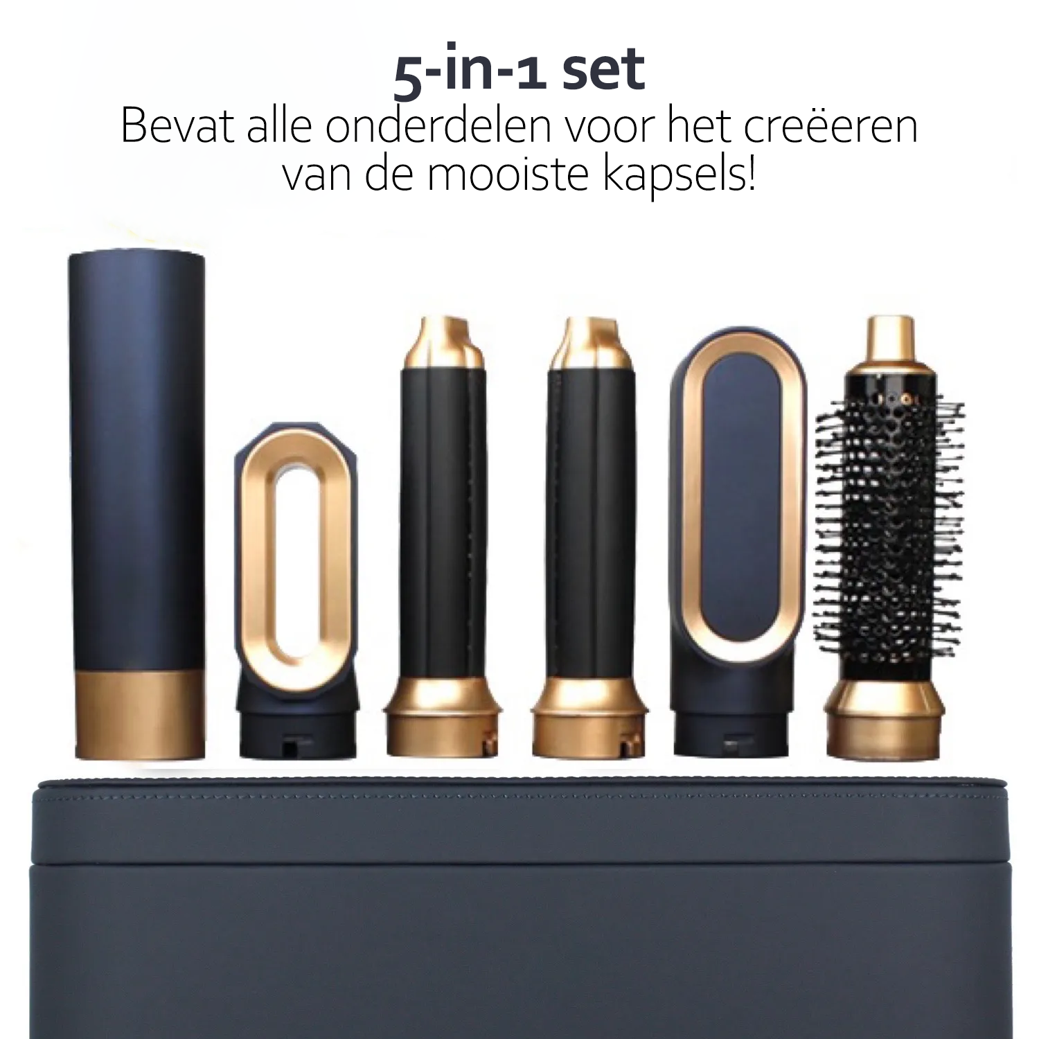 StyleWave™ 5-in-1 Haarstyler – Krachtige 1000W Föhn & Stijltang in Één