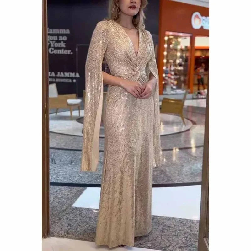 Paillettenjurk – Glamour Glanzend Feestjurk met Comfortabele Pasvorm - Velinix