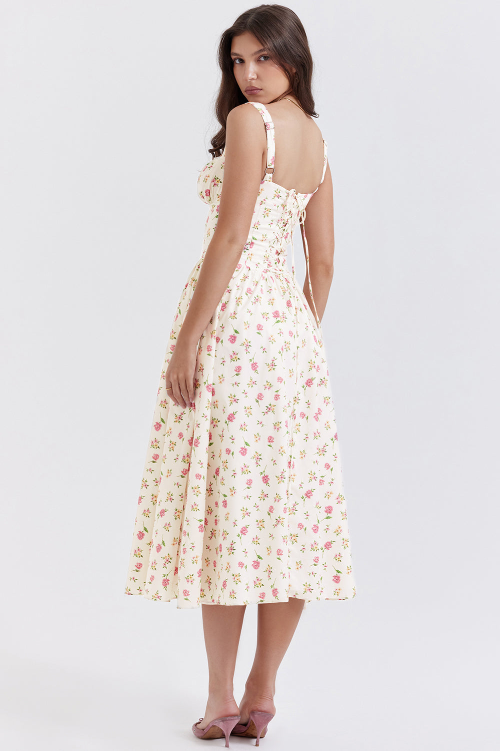 Flora™ – Dames Midi-Jurk met Bloemenprint en Ademend Lichtgewicht Design-4