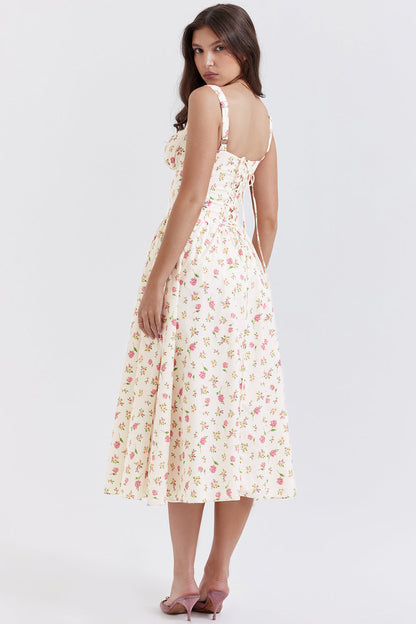 Flora™ – Dames Midi-Jurk met Bloemenprint en Ademend Lichtgewicht Design-4