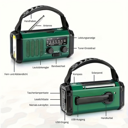 Noodradio met Oplader en Zaklamp