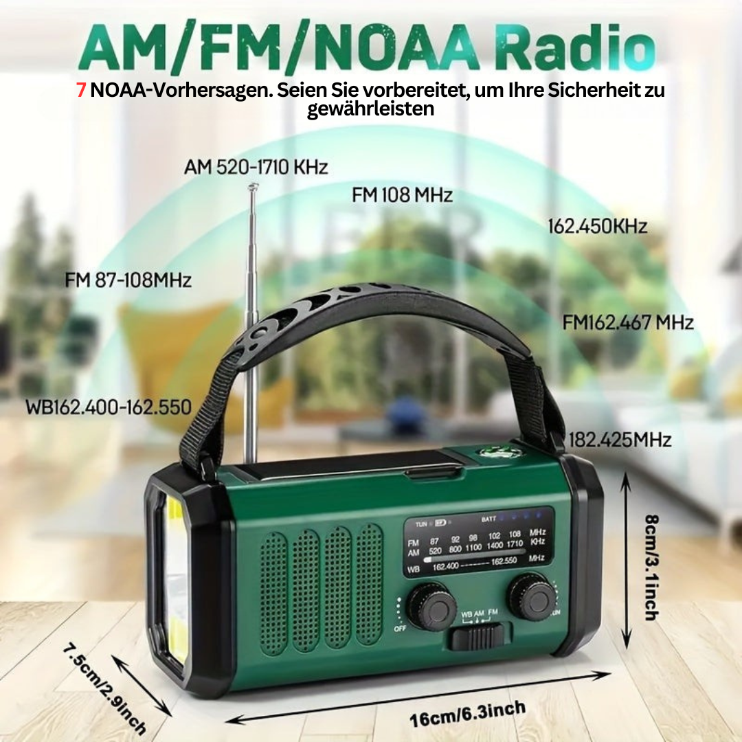 Noodradio met Oplader en Zaklamp