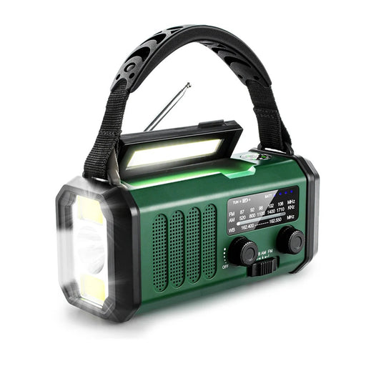 SurvivorRadio™ - Professionele Draagbare Noodradio met Solar & Dynamo