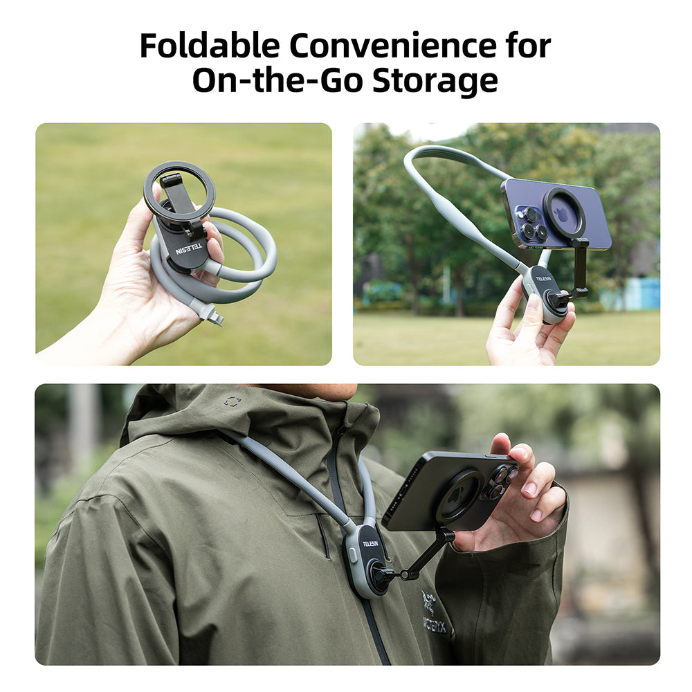 Telefoon Nekhouder Magnetisch Handsfree Houder voor Auto en Reizen