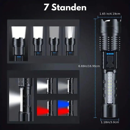 TacticalBeam™ Oplaadbare Militaire Zaklamp – 5000 Lumen LED