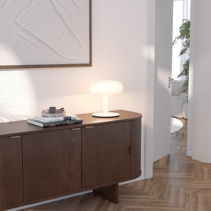LED Tafellamp Dimbaar Metaal en Glas Paddenstoel Design