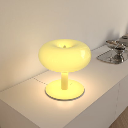 LED Tafellamp Dimbaar Metaal en Glas Paddenstoel Design