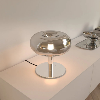LED Tafellamp Dimbaar Metaal en Glas Paddenstoel Design - Velinix