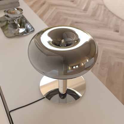 LED Tafellamp Dimbaar Metaal en Glas Paddenstoel Design