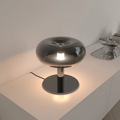 LED Tafellamp Dimbaar Metaal en Glas Paddenstoel Design