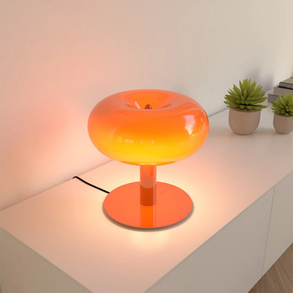 LED Tafellamp Dimbaar Metaal en Glas Paddenstoel Design