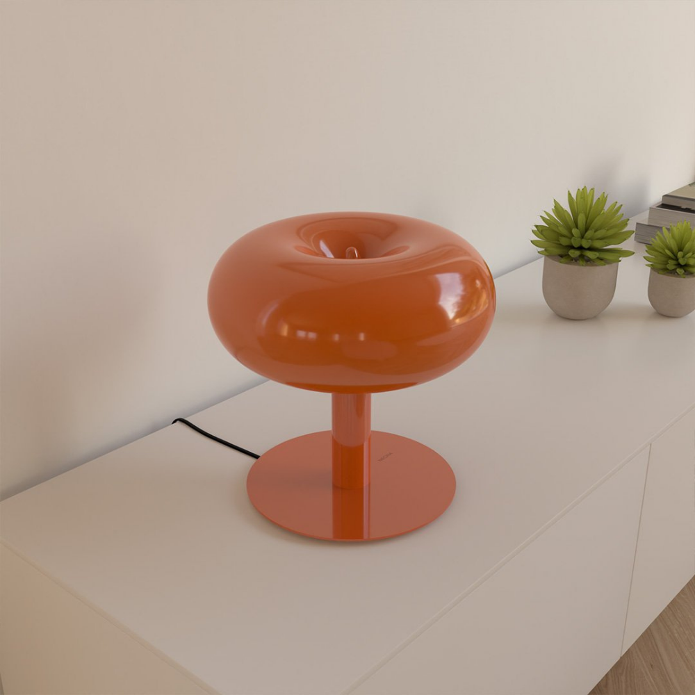 LED Tafellamp Dimbaar Metaal en Glas Paddenstoel Design