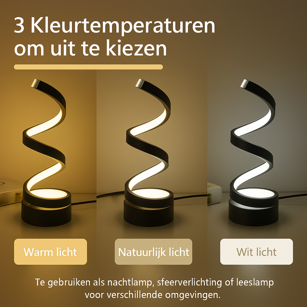 LED Tafellamp Dimbaar Modern Spiraalvorm