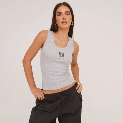 Dames Tanktop Zomer Katoen Comfortabel Wit - Velinix