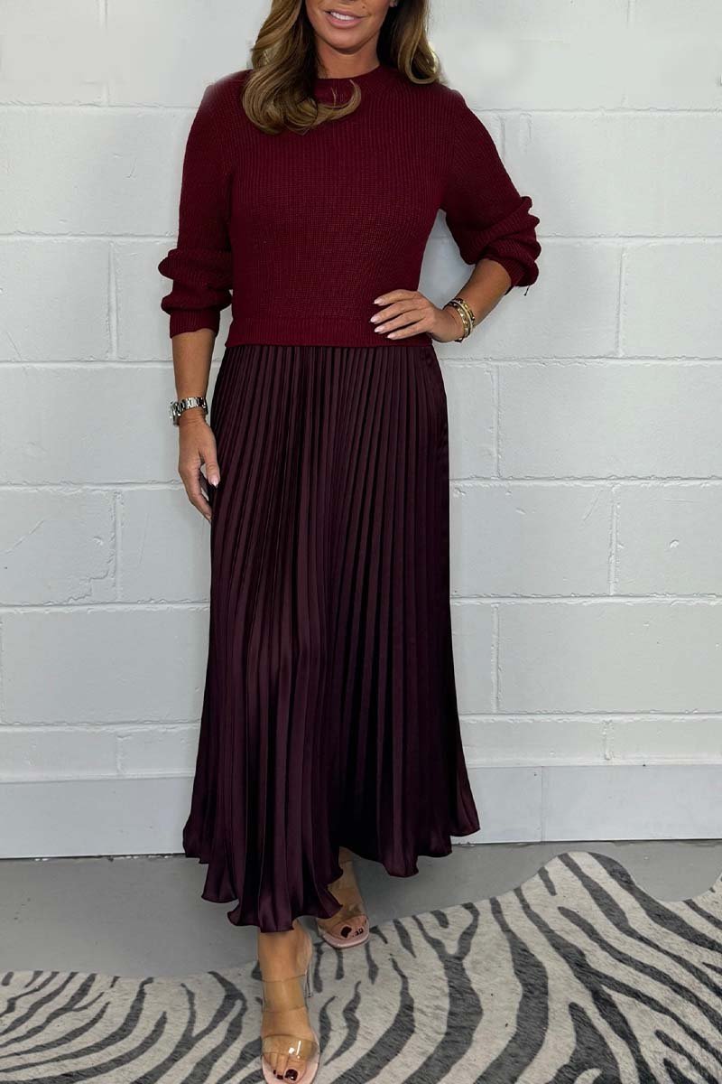 Tea™ – Dames Jurk met Flatterende Pasvorm en Elegant Trui-en-Rok Design