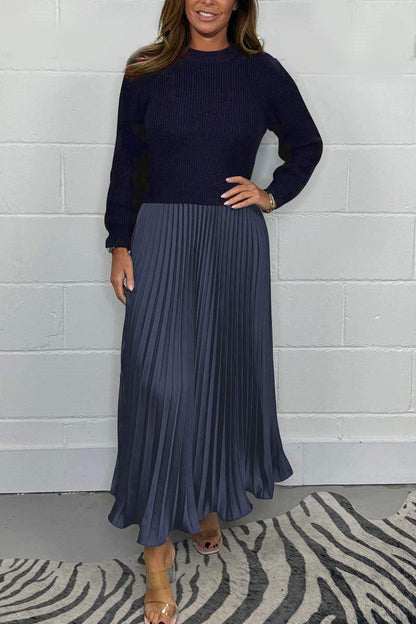 Tea™ – Dames Jurk met Flatterende Pasvorm en Elegant Trui-en-Rok Design