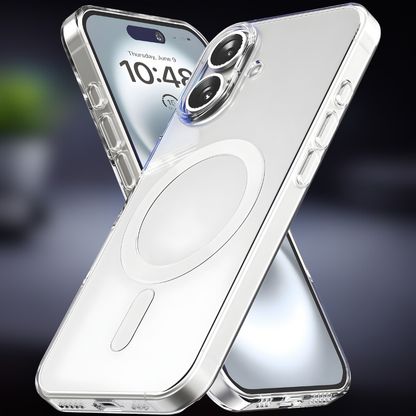Telefoonhoesje Transparant met Magneet en Draadloos Opladen