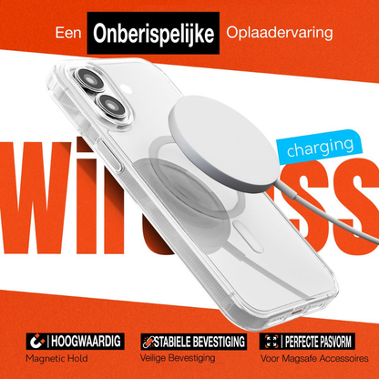 Telefoonhoesje Transparant met Magneet en Draadloos Opladen