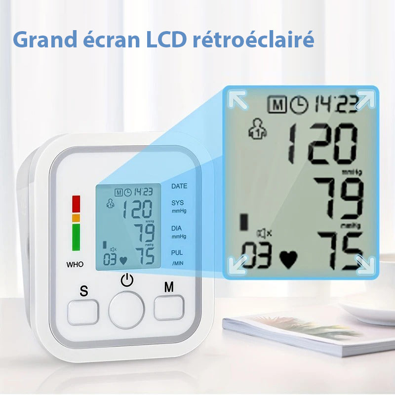 HealthGuard™ – Bloeddrukmeter met LCD-Scherm en Hartslagdetectie-4