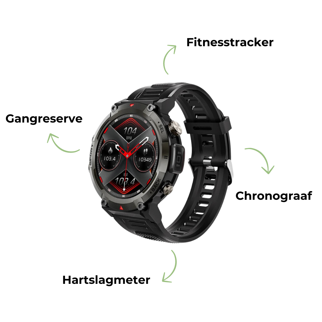 Teralis – Outdoor Smartwatch Bluetooth & Gezondheid – Fitness & Dagelijks Gebruik 1