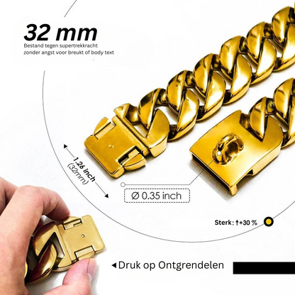 Sterke Metalen Hondenhalsband voor Grote Honden RVS
