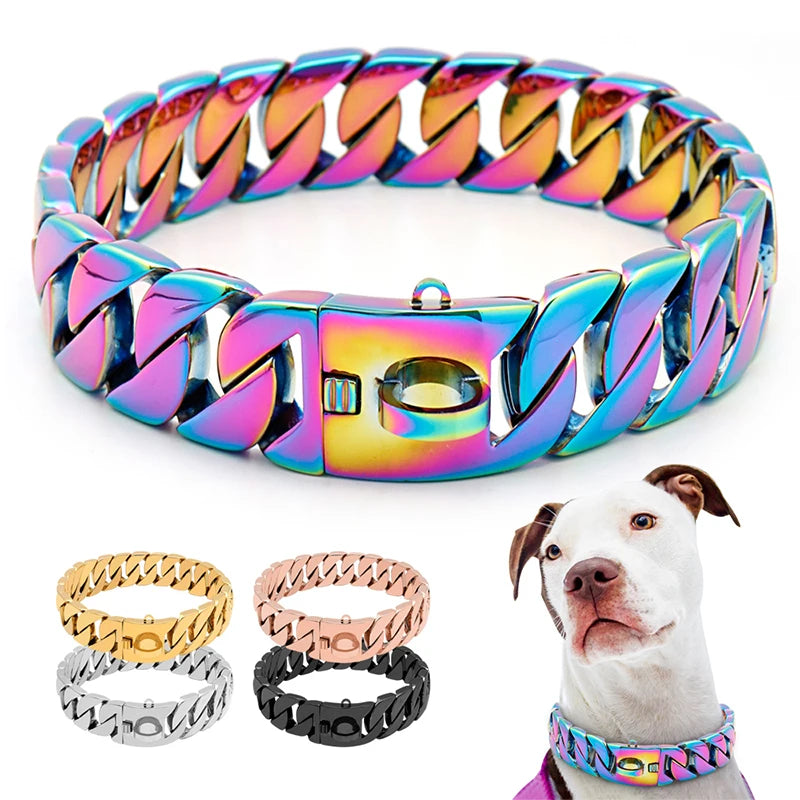 Sterke Metalen Hondenhalsband voor Grote Honden RVS