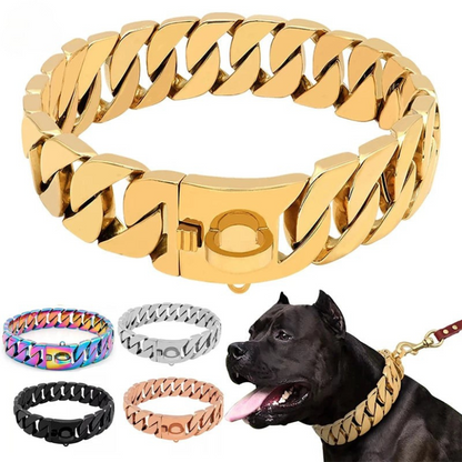 Sterke Metalen Hondenhalsband voor Grote Honden RVS - Velinix
