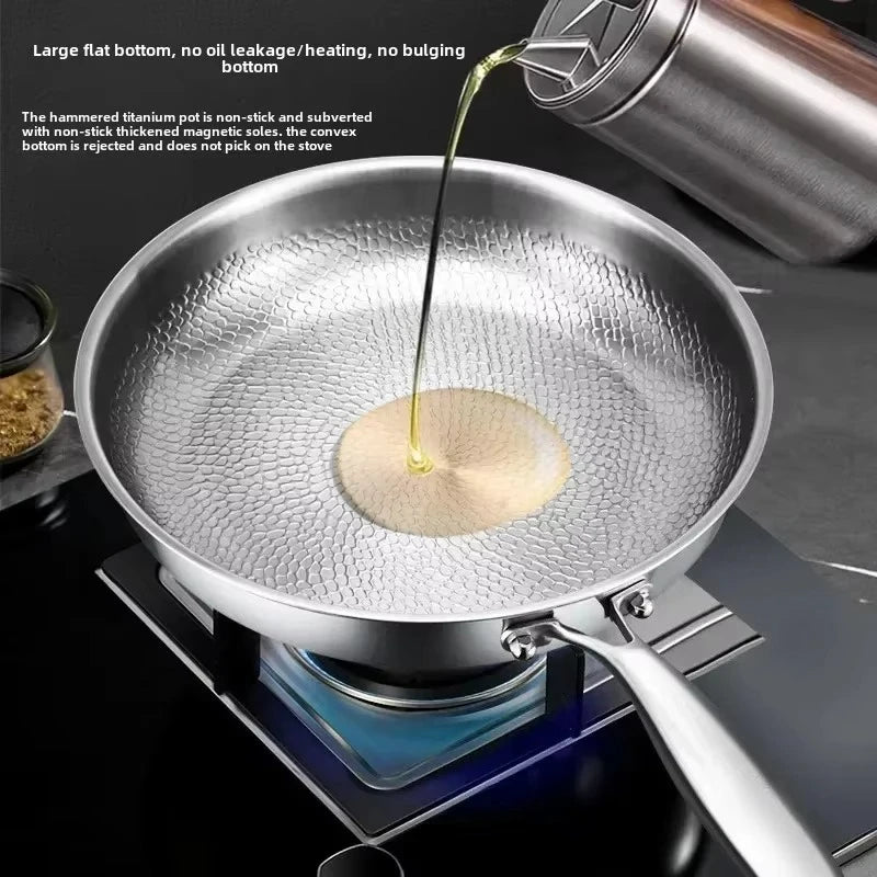 Titanium | Gehämmerte Bratpfanne mit Antihaftbeschichtung | Induktionskompatibel für müheloses Kochen 5