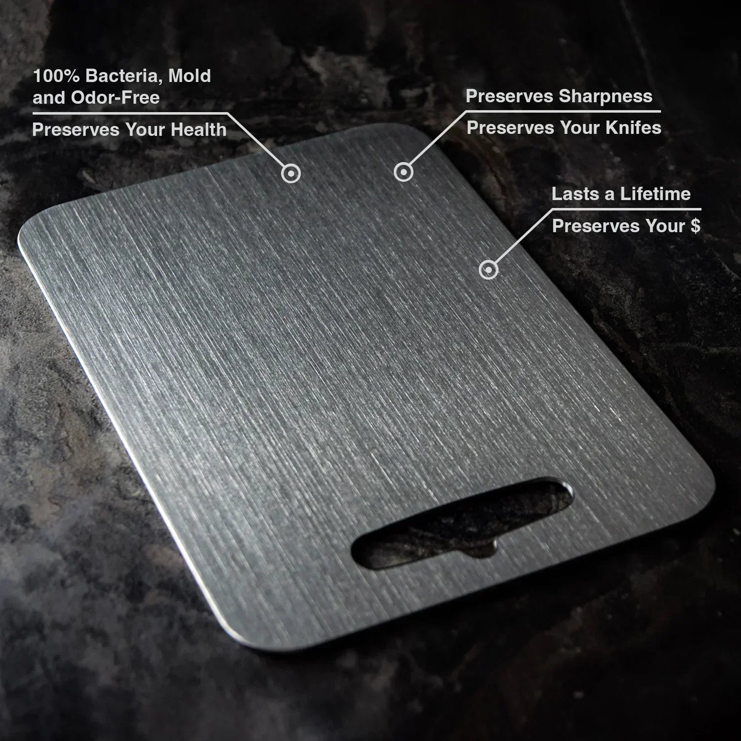 Titanvra Titanium Snijplank – Antibacterieel, BPA-vrij & Duurzaam Keukendesign 2